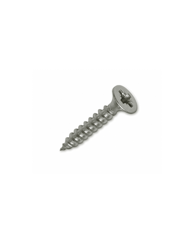 Rustfrie skrue med farget hode - 4 x 25 mm - 20 stk og 100 stk